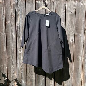 J. Jill black cotton blend tunic shirt top size SP